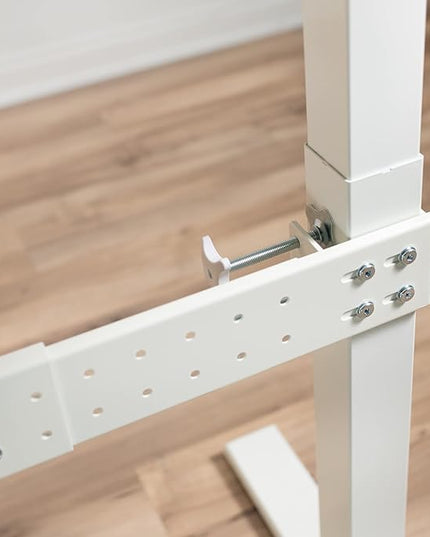 VIVO Universal Steel Clamp-on Desk Stabilizer Bar, 36 to 61.6 inch Bracket Support System for Sit to Stand Desk Frames, White, DESK-STB01W - LeafyLoom