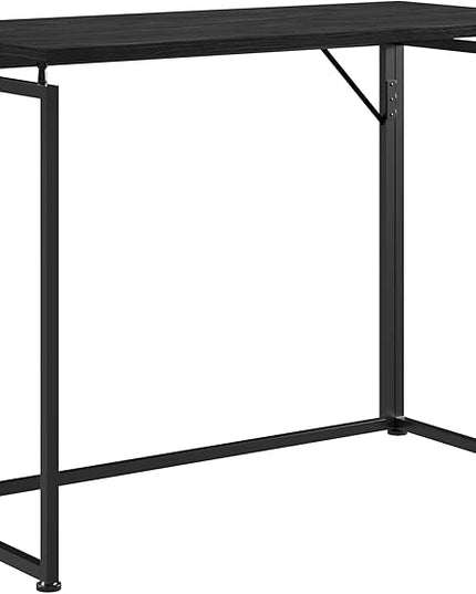 Techni Mobili Space Saving Folding Desk, Black - LeafyLoom