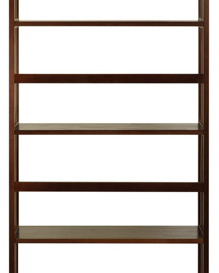 Casual Home Mission Style 5-Shelf Bookcase, Walnut - LeafyLoom