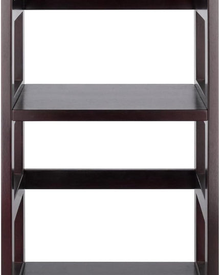 Winsome Leo Model Name Shelving, Tall, Espresso - LeafyLoom