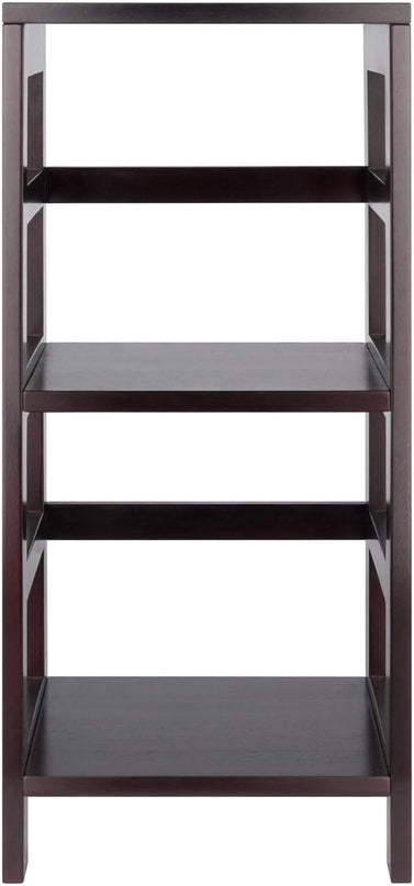Winsome Leo Model Name Shelving, Tall, Espresso - LeafyLoom