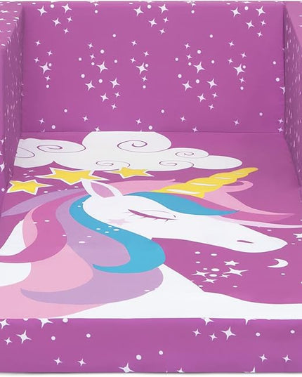 Delta Children Unicorn Cozee Flip-Out Chair For Relaxing - 2-in-1 Convertible Lightweight,Portable Chair to Lounger for Toddlers & Kids - LeafyLoom