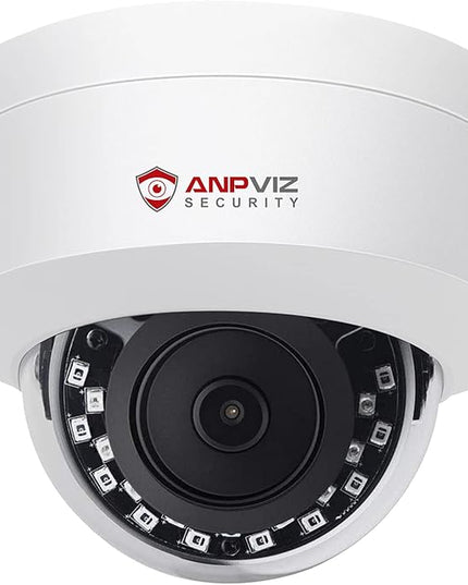 Anpviz 5MP PoE IP Dome Camera with Audio/Mic, IP Security Camera Outdoor Indoor, 98ft IR Night Vision, IP66 Waterproof, 2.8mm Lens, 24/7 Recording, Human Detection, Not PTZ, NDAA Compliant (U Series) AnpvizSecurity