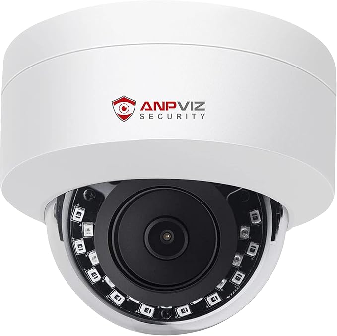 Anpviz 5MP PoE IP Dome Camera with Audio/Mic, IP Security Camera Outdoor Indoor, 98ft IR Night Vision, IP66 Waterproof, 2.8mm Lens, 24/7 Recording, Human Detection, Not PTZ, NDAA Compliant (U Series) AnpvizSecurity