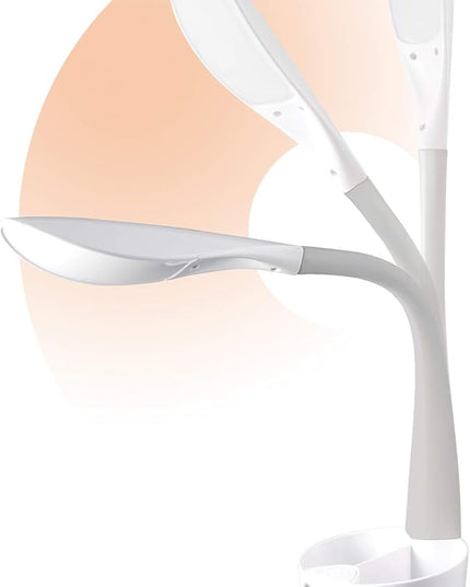 OttLite LED Desk Space Organizer Lamp - 4 Brightness Levels, Additional Storage, Great for Workstation, Offices, Dorms - LeafyLoom