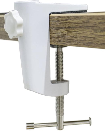 Desk lamp Clamp: 2PACK 1/2 Enlarge Hole Replacement C Clamp for Desk Light,Magnifying Glass with Light,Table Mic Stand,Mic Arm Desk Mount,Swing Arm Phone Holder,for Home Office Work Task (WHITE) - LeafyLoom