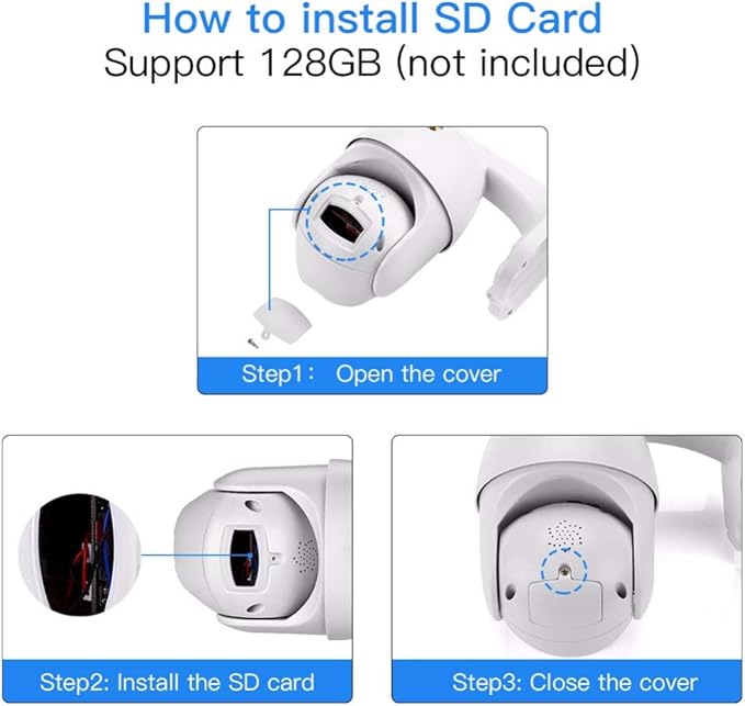 Outdoor PTZ WiFi IP Security Camera 1080P Home Surveillance Camera Pan/Tilt Two-Way Audio Motion Detection Color Night Vision Auto Tracking CamHiPro APP AT-200DW Alptop