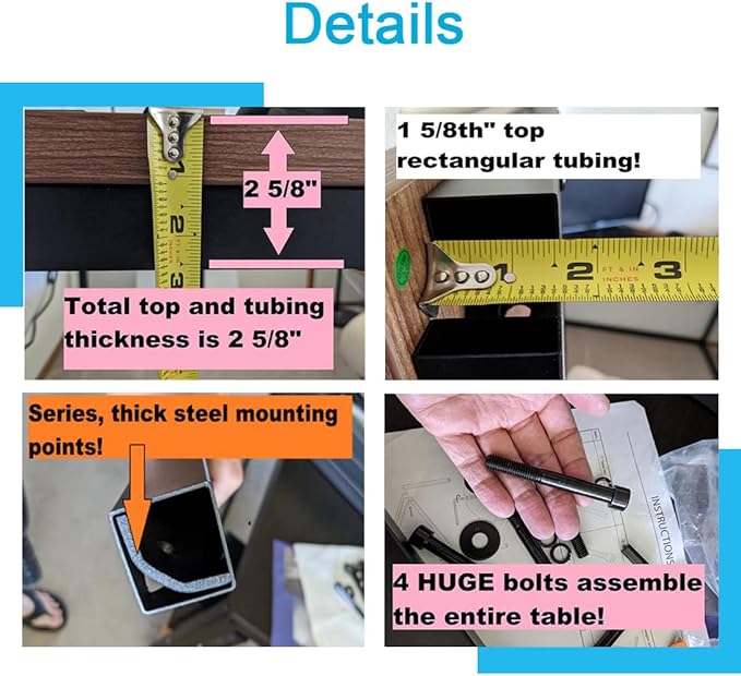 Computer Desk 24x55 Inch for Home Office - Simple and Sturdy, Perfect Notebook Writing Desk, Study Table, Dining Table Workstation - Ideal for Office and Home Office Use - LeafyLoom