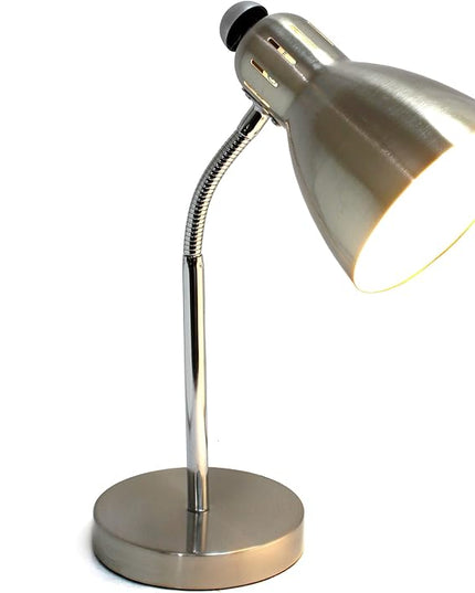 Simple Designs LD1037-BSN Semi Flexible Desk Lamp, Brushed Nickel - LeafyLoom