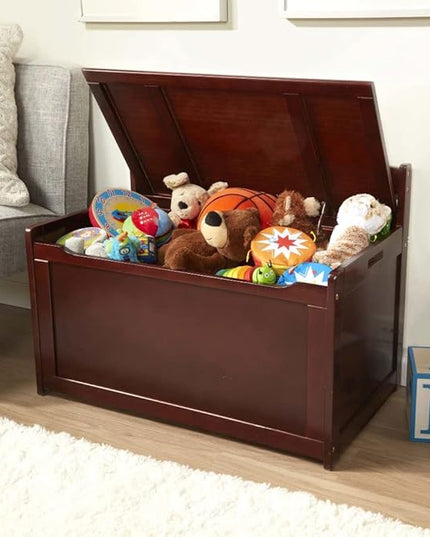 Melissa & Doug Wooden Toy Chest - Espresso - LeafyLoom