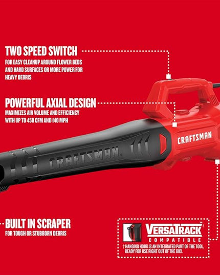 CRAFTSMAN 9 Amp Blower and 6.5 Amp 14-Inch String Trimmer Bundle - LeafyLoom