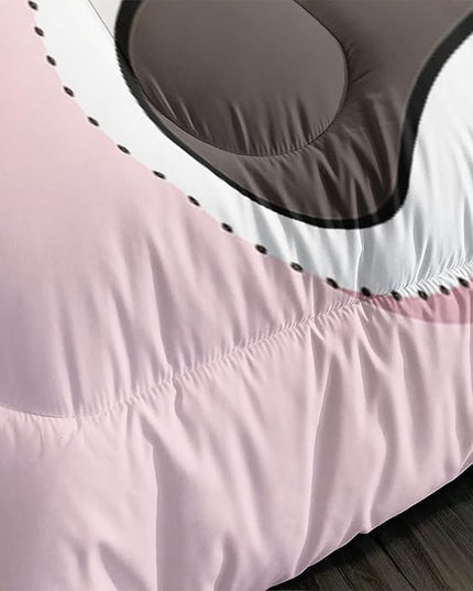 CVHOUSE Cat Bedding,Cartoon Cat Comforter King,Animals Print Comforter Set for Kids,Kawaii Quilt Set with 1 Comforter and 2 Pillow Cases - LeafyLoom