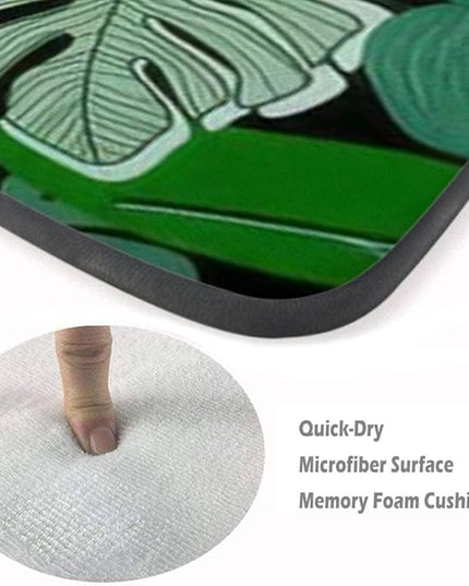 Soft Kids Play Area Rugs 3D Home Jungle Palm Leaf Seamless Ttropical Palm Leaves Design for Printing Plush Rugs Non Slip Shaggy Carpets for Kids' Bedroom Classroom Playroom Nursery Décor - LeafyLoom