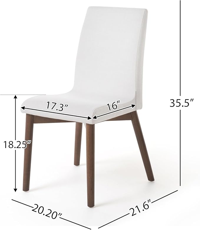 Christopher Knight Home Orrin 60" Rectangular Dining Set, 5-Pcs Set, Natural Walnut / Light Beige - LeafyLoom