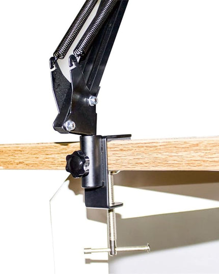 Replacement Heavy Duty C Clamp for 1/2” Base Magnifying Lamp,Desk Lamp,Swing Arm Lamp,Phone I pad Mount,Tablet Mic Holder,Table Mount Clamp for Microphone Stand Mic Boom Arm (METAL BLACK) - LeafyLoom