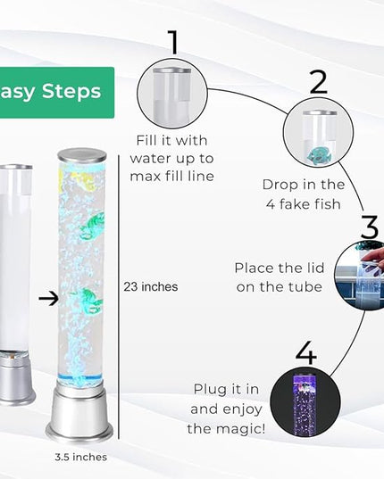 Shop LC Electric Seahorse Lamp Artificial Fake Fish Tank Aquarium Lamp with Sensory Bubble Tube Lamp Night Light Sensory Lamp Lava Lamp - 1.90 FT Birthday Gifts - LeafyLoom