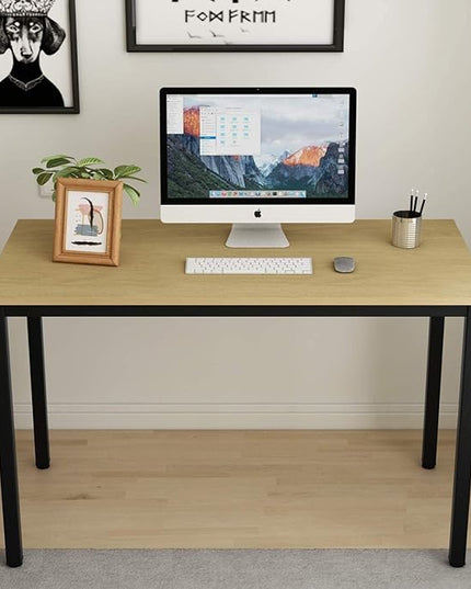 SogesGame Computer Desk, 47.2 inches Small Office Desk Computer Table Study Writing Desk Workstation for Home Office, Teak Dining Table - LeafyLoom