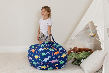 Aubliss Stuffed Animal Bean Bag Storage Chair (Dinosaur, Medium (32'')) - LeafyLoom