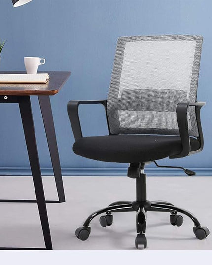 Home Office Chair Ergonomic Desk Chair Swivel Rolling Computer Chair Executive Lumbar Support Task Mesh Chair Adjustable Stool for Women Men,Grey - LeafyLoom