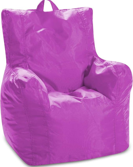 Posh Creations Bean Bag Structured Seat for Toddlers and Kids, Comfy Chair for Children, Pasadena, Purple - LeafyLoom