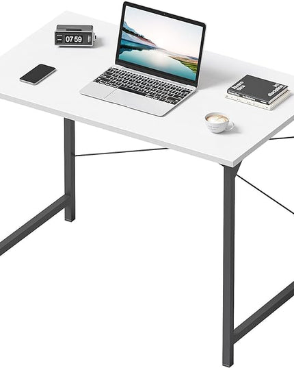 CubiCubi Computer Desk, 32 inch Small Home Office Desk for Small Spaces, Modern Simple Style for Home, Office, Study, Writing, White - LeafyLoom