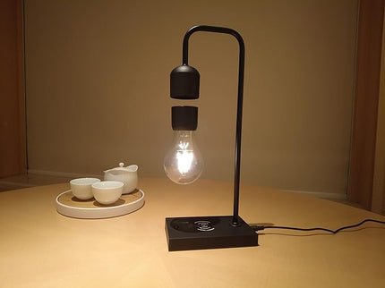Unique Magnetic Levitating Lamp with LED Light Bulb Floating in The Air Wireless Charger Auto Control - LeafyLoom