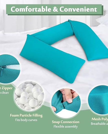Mybow Bed Sore Turning Wedge Multi Positioning Pillows for After Surgery Bedridden Medical Wedges Bed Sore Prevention Pressure Ulcer Cushion Body Support Pillow Side Sleeping Wedge - LeafyLoom