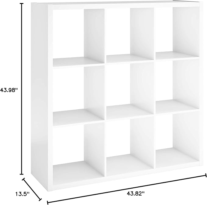 ClosetMaid 4588 Decorative Open Back 9-Cube Storage Organizer, White - LeafyLoom