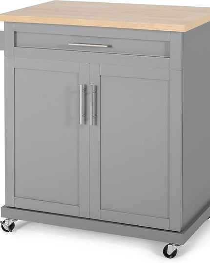 Christopher Knight Home Batavia Kitchen CART, Grey - LeafyLoom