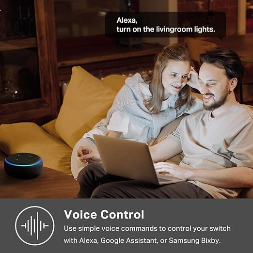 Kasa Smart Light Switch HS200-BL, Single Pole,Neutral Wire Required, 2.4GHz Wi-Fi Light Switch Compatible with Alexa and Google Home, UL Certified, No Hub Required, Black KasaSmartbyTP-Link