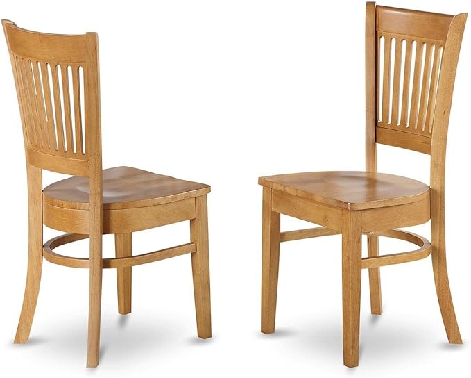 East West Furniture MZVA5-OAK-W Monza 5 Piece Modern Set Includes a Rectangle Wooden Table with Dropleaf and 4 Kitchen Dining Chairs, 36x54 Inch - LeafyLoom