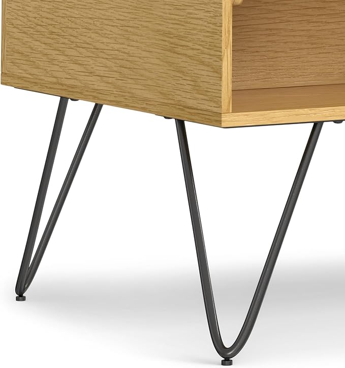 SIMPLIHOME Hunter Small Lift Top Coffee Table, 36 inch, Oak - LeafyLoom