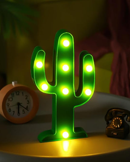 8 Pcs LED Night Light Cactus Night Table Lamp Cactus Party Decorations Cute Mini Cactus Lamp LED Cactus Light for Bedroom Garden Home Cinco De Mayo Mexican Party Decor Gift (10 x 5.71 x 1.1 In) - LeafyLoom