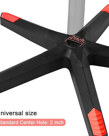 28 inch Nylon Gaming Chair Base Replacement with 5 Casters, Heavy Duty Office Chair Base Part - LeafyLoom