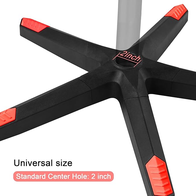 28 inch Nylon Gaming Chair Base Replacement with 5 Casters, Heavy Duty Office Chair Base Part - LeafyLoom