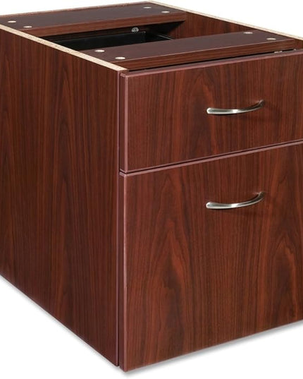 Lorell 69398 Pedestal,Box/File,Hanging,16-Inch x22-Inch x28-1/4-Inch ,Mahogany - LeafyLoom