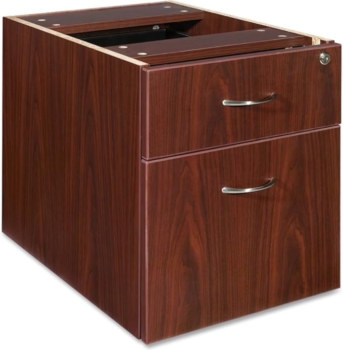 Lorell 69398 Pedestal,Box/File,Hanging,16-Inch x22-Inch x28-1/4-Inch ,Mahogany - LeafyLoom