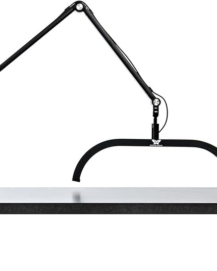 Existing Beauty LED Half Moon Light for Nail Desk with Desk Clamp - Desk Light for Nail Tech - Adjustable Brightness, Warm to Cool Light - Esthetician Light for Lash Artists, Nail Salons - Easy Setup - LeafyLoom