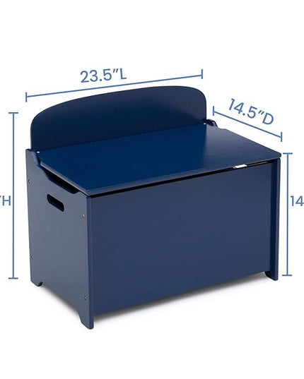 Delta Children MySize Deluxe Toy Box, Deep Blue - LeafyLoom