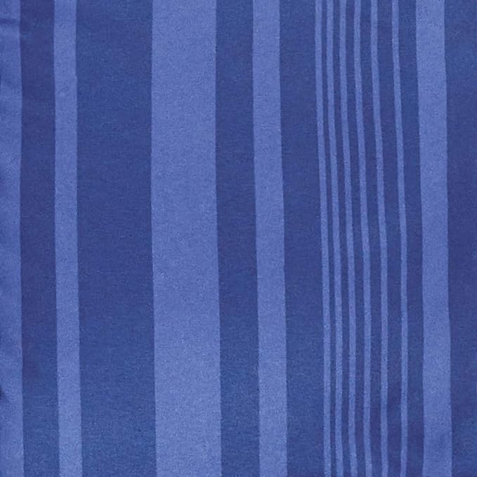 Amazon Basics Lightweight Microfiber Bed-in-a-Bag Comforter 7-Piece Bedding Set, Full/Queen, Blue Calvin Striped - LeafyLoom