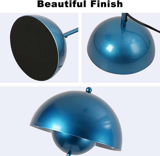 COSYLUX Modern Floor Lamp for Living Room, Industrial Tall Standing Lamp for Bedroom, Metal Shade Reflecting Light reading Floor Lamp for Office, Nursery Room, Corner(Pearl Gentian Blue) - LeafyLoom
