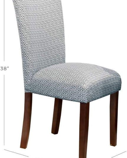 HomePop Parsons Classic Upholstered Accent Dining Chair, Set of 2, Shades Blue - LeafyLoom