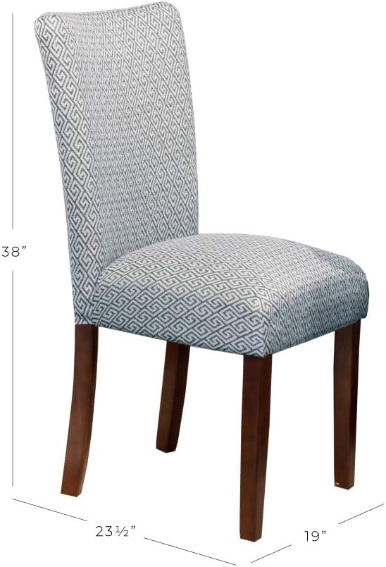 HomePop Parsons Classic Upholstered Accent Dining Chair, Set of 2, Shades Blue - LeafyLoom