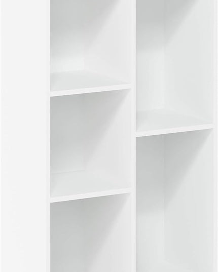 Furinno Luder Bookcase / Book / Storage , 5-Cube, White - LeafyLoom
