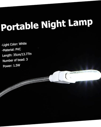 ARTIBETTER 3pcs U Disk Night Light Led Night Light Gooseneck Desk Lamps Indoor Light Bulbs for Her Portable Light Bulb Nightlight Computer Light Field Camping Lights PVC Student - LeafyLoom
