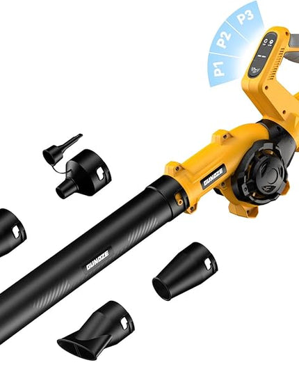 Cordless Leaf Blower for Dewalt 20V Battery, 3 Speed Modes Up to 200MPH, 270° Rotatable Electric Leaf Blower with 4 Blowing Nozzles(No Battery) - LeafyLoom