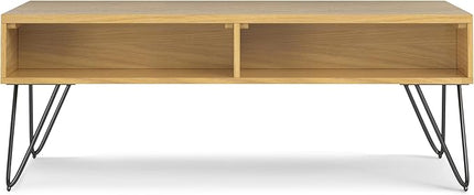 SIMPLIHOME Hunter Lift Top Coffee Table, 48 inch, Oak Veneer - LeafyLoom