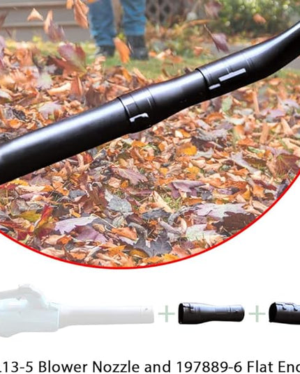 191L13-5 191B21-6 Blower Nozzle and 197889-6 Flat End Nozzle Compatible with Makita X2 36V hand held Blower, use for XBU02Z - one-click installation (GROUP) - LeafyLoom