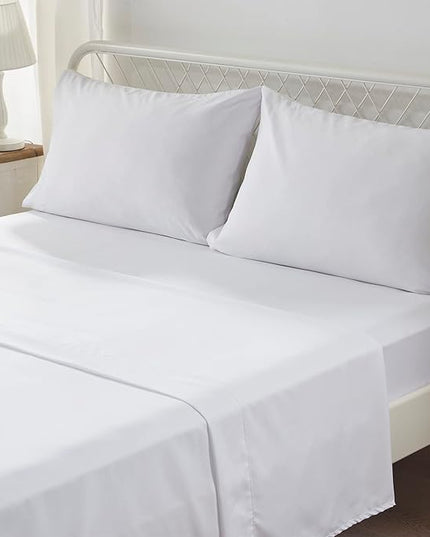 Anluoer Full Comforter Set, White Tufted Bed in a Bag 7 Pieces with comforters and sheets, All Season Bedding Sets with 1 Comforter, 2 PillowShams, 2 Pillowcases, 1 Flat Sheet, 1 Fitted Sheet - LeafyLoom