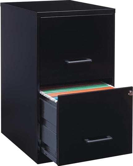 Lorell 14341 18 Deep 2-Drawer File Cabinet, Black - LeafyLoom